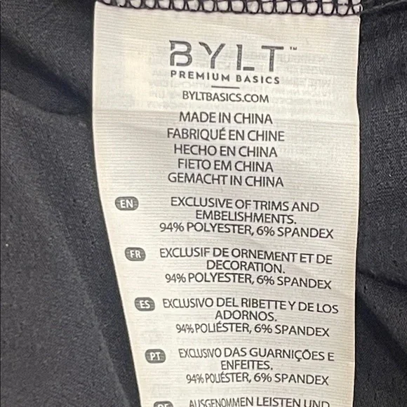 BYLT Basics Men's Black Stretch Joggers Size 36 - Picture 7 of 9